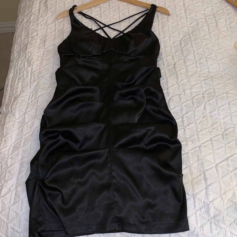 Crisscross  Sexy Black Dress